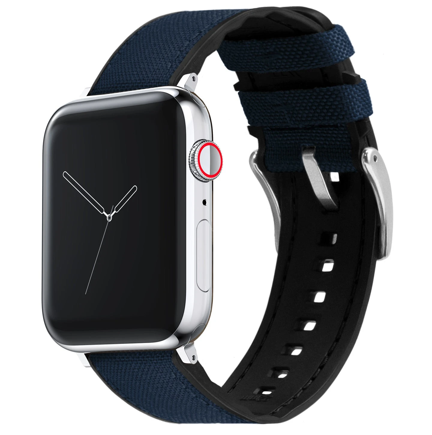 Barton Watch Bands Apple Watch | Navy Blue Cordura Fabric And Silicone Hybrid 3 Barton Watch Bands Apple Watch | Navy Blue Cordura Fabric And Silicone Hybrid