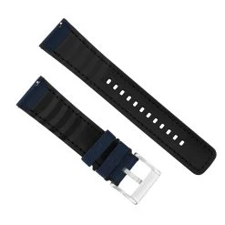 Barton Watch Bands Moto 360 Gen2 | Cordura Fabric & Silicone Hybrid | Navy Blue -Barton Watch Bands Shop NavyCorduraHybridBackview SS 2d25c338 094c 4a3d a20e c8061b752715