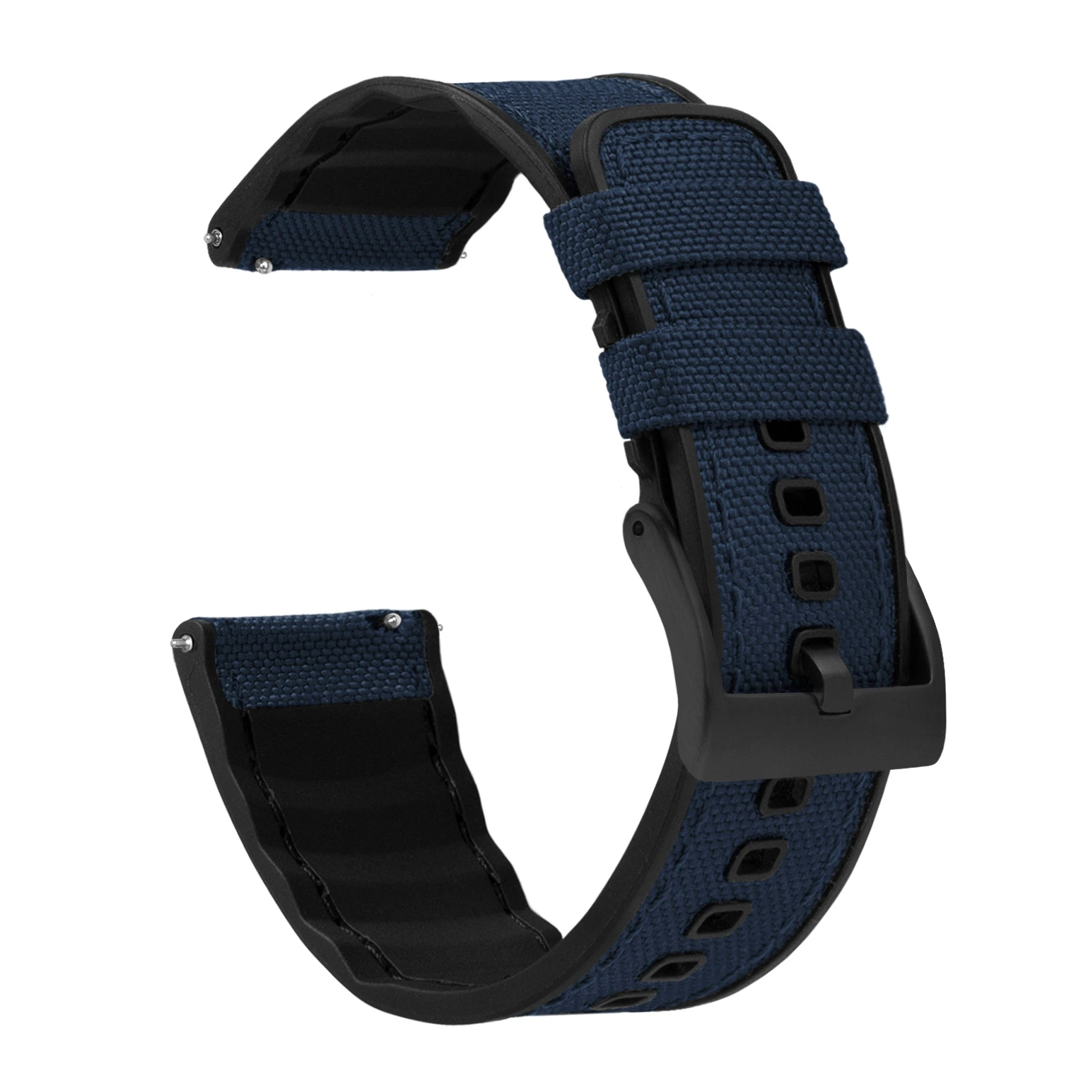 Barton Watch Bands Huwawei Watch | Cordura Fabric & Silicone Hybrid | Navy Blue 4 Barton Watch Bands Huwawei Watch | Cordura Fabric & Silicone Hybrid | Navy Blue - Image 2