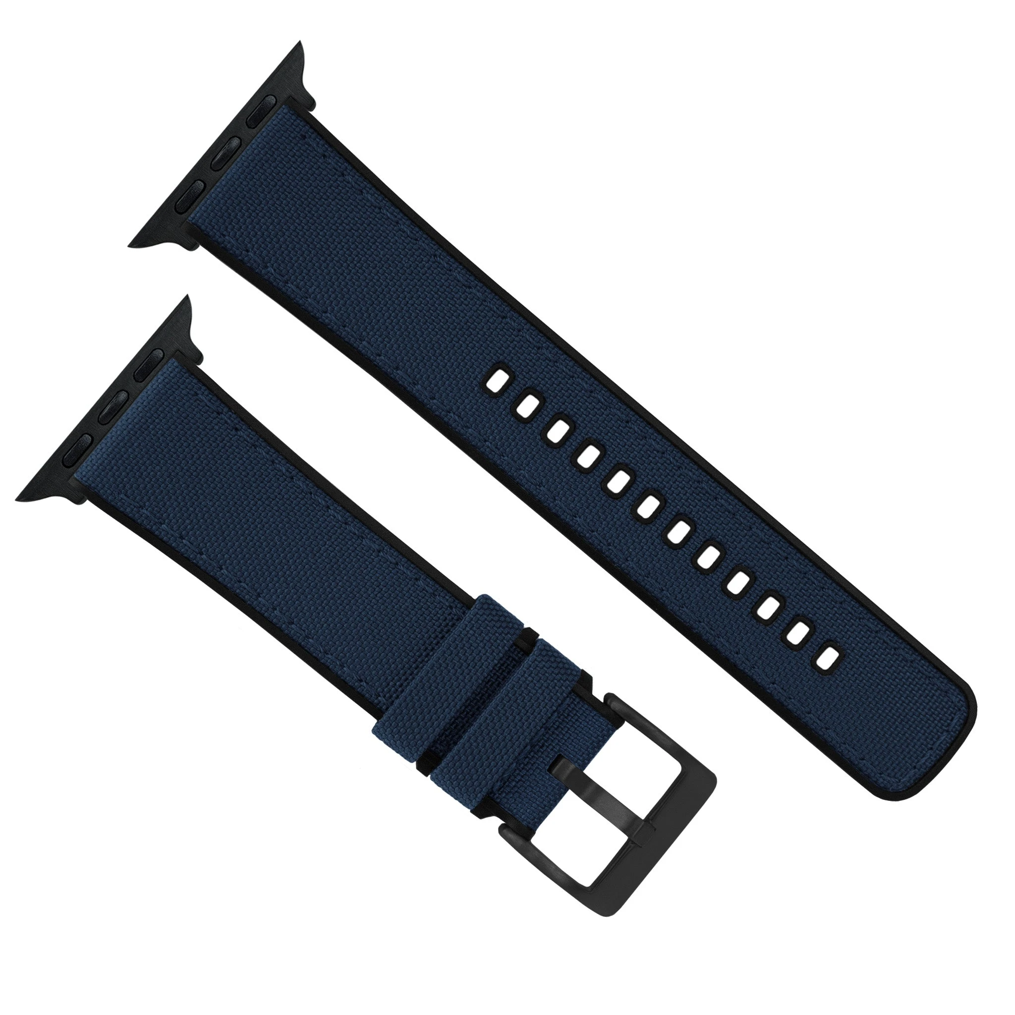 Barton Watch Bands Apple Watch | Navy Blue Cordura Fabric And Silicone Hybrid 8 Barton Watch Bands Apple Watch | Navy Blue Cordura Fabric And Silicone Hybrid - Image 6