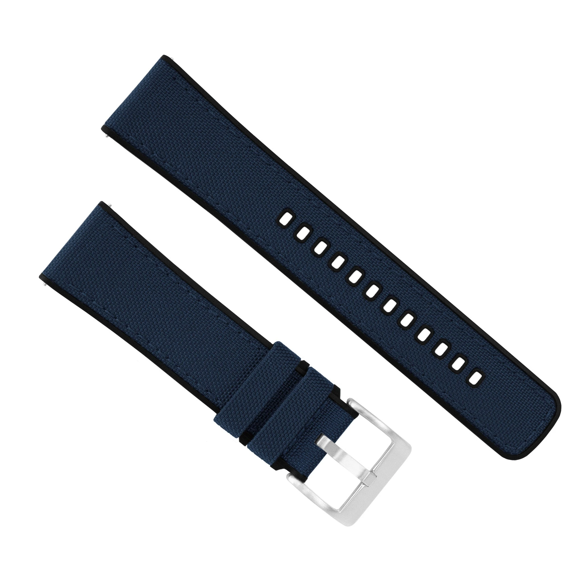 Barton Watch Bands Amazfit Bip | Cordura Fabric & Silicone Hybrid | Navy Blue 5 Barton Watch Bands Amazfit Bip | Cordura Fabric & Silicone Hybrid | Navy Blue - Image 3