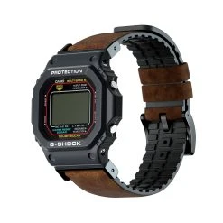 Barton Watch Bands Oak Brown Leather And Rubber Hybrid | G-SHOCK