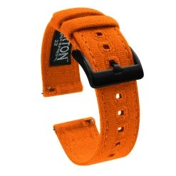 Barton Watch Bands Huwawei Watch | Pumpkin Orange Canvas -Barton Watch Bands Shop PumpkinCanvasV2 Black 7c579aa4 7eef 40d7 8f86 549517f96758