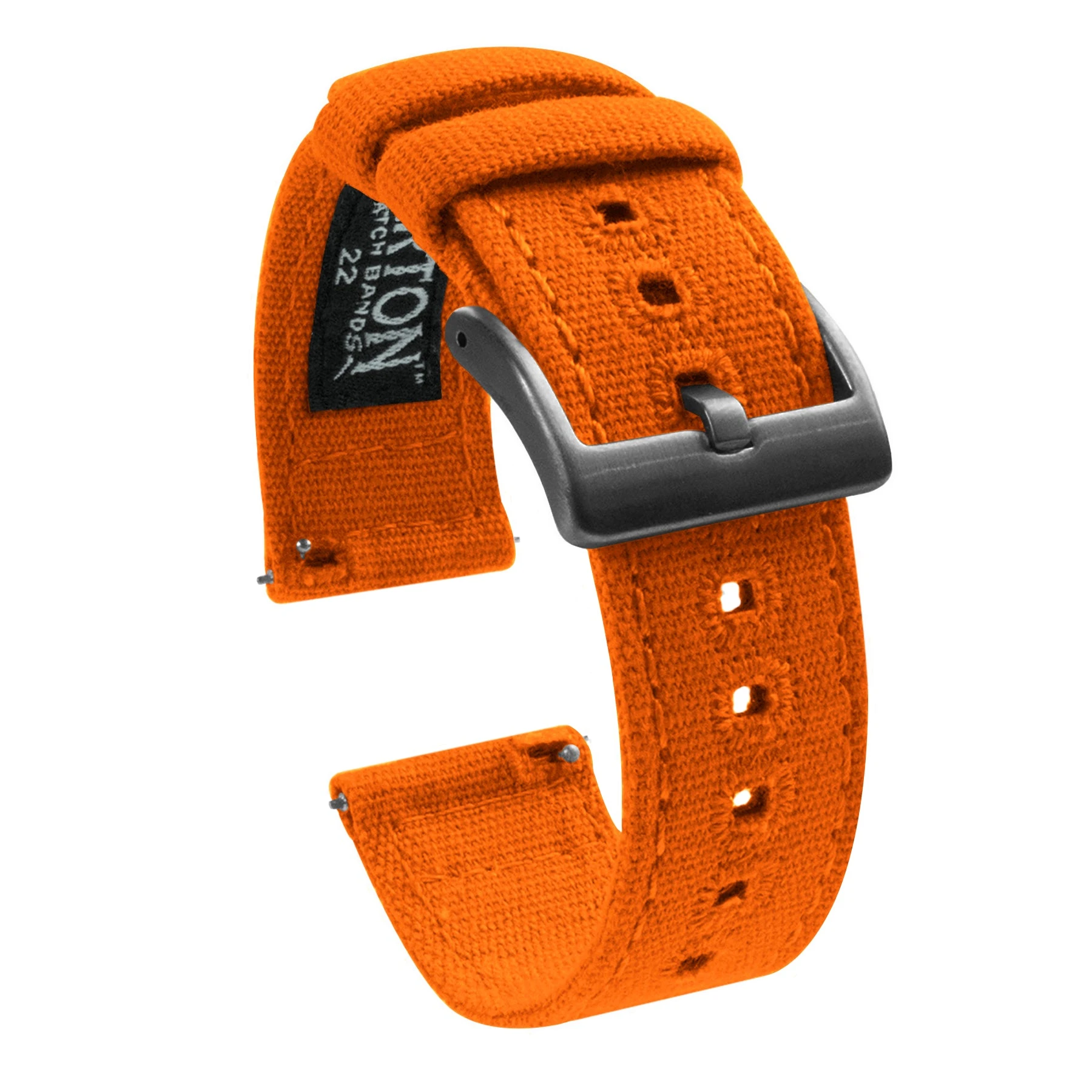 Barton Watch Bands Pumpkin Orange | Crafted Canvas 7 Barton Watch Bands Pumpkin Orange | Crafted Canvas - Image 5