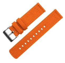 Barton Watch Bands Samsung Galaxy Watch Active | Pumpkin Orange Canvas -Barton Watch Bands Shop PumpkinTopViewv2 ss 523130b5 19ea 4719 924a 2def25b760e8