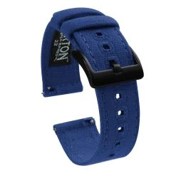Barton Watch Bands Royal Blue | Crafted Canvas -Barton Watch Bands Shop RoyalBlue Black