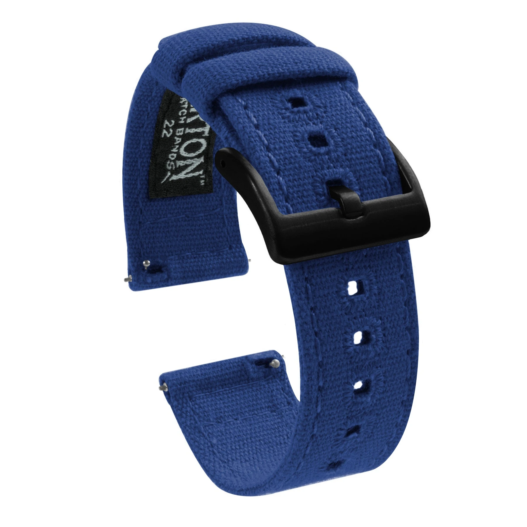 Barton Watch Bands Gear S3 Classic & Frontier | Royal Blue Canvas 4 Barton Watch Bands Gear S3 Classic & Frontier | Royal Blue Canvas - Image 2