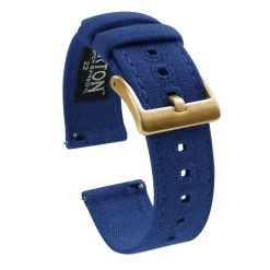 Barton Watch Bands Royal Blue | Crafted Canvas -Barton Watch Bands Shop RoyalBlue Gold