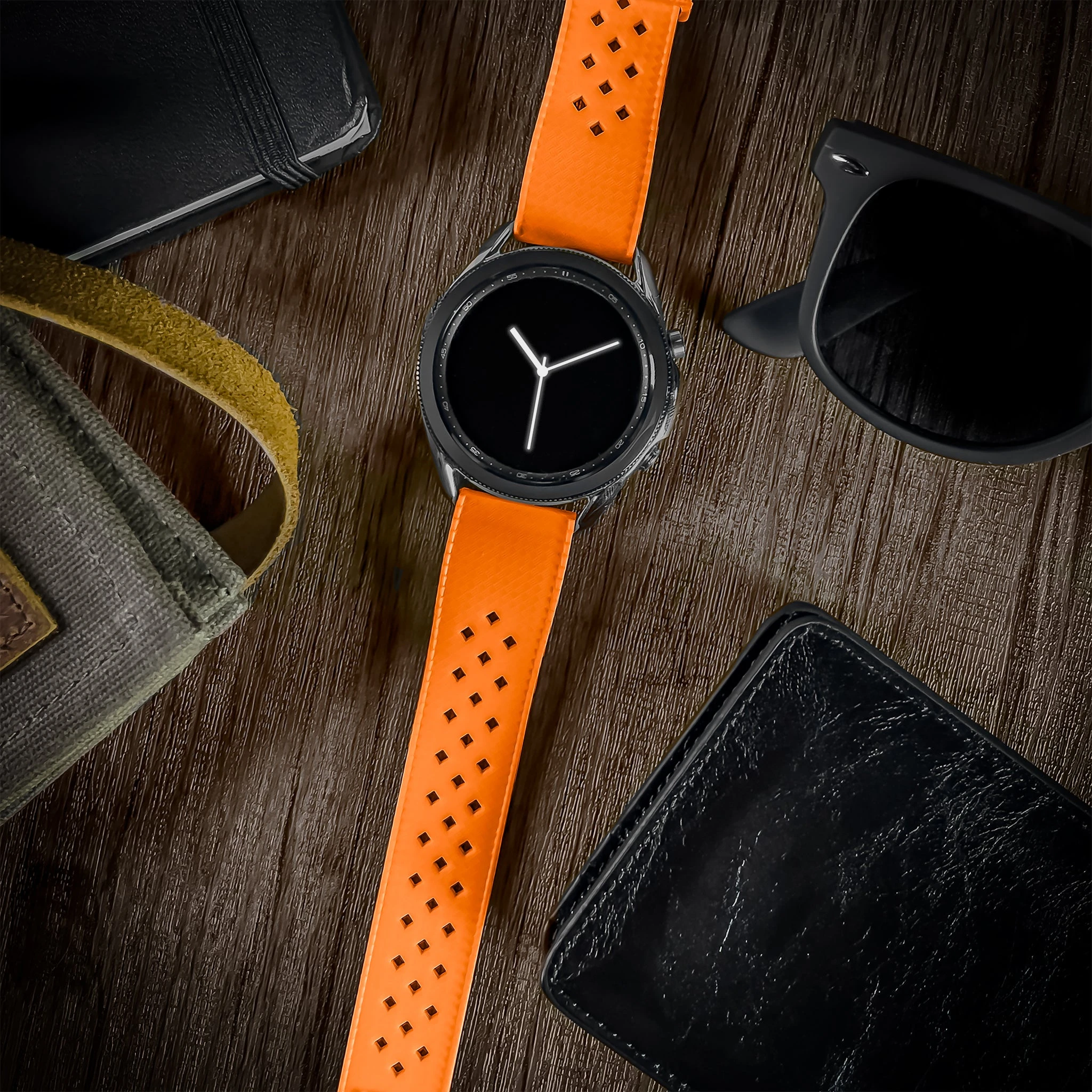 Barton Watch Bands Samsung Galaxy Watch Active | Tropical-Style 2.0 | Orange 4 Barton Watch Bands Samsung Galaxy Watch Active | Tropical-Style 2.0 | Orange - Image 2