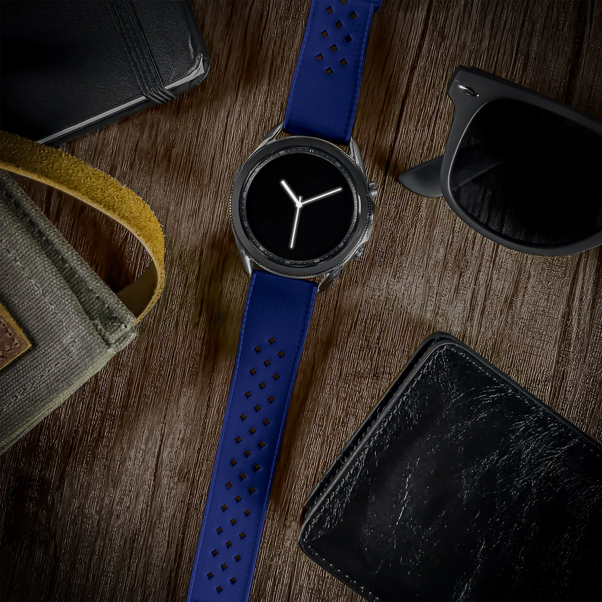 Barton Watch Bands Samsung Galaxy Watch Active | Tropical-Style 2.0 | Royal Blue Blue 4 Barton Watch Bands Samsung Galaxy Watch Active | Tropical-Style 2.0 | Royal Blue Blue - Image 2