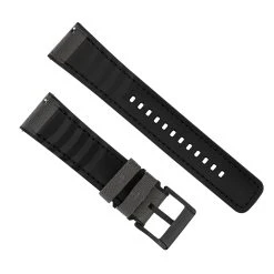 Barton Watch Bands Amazfit Bip | Cordura Fabric & Silicone Hybrid | Smoke Grey 10 Barton Watch Bands Amazfit Bip | Cordura Fabric & Silicone Hybrid | Smoke Grey -Barton Watch Bands Shop SmokeCorduraHybridBackview Black
