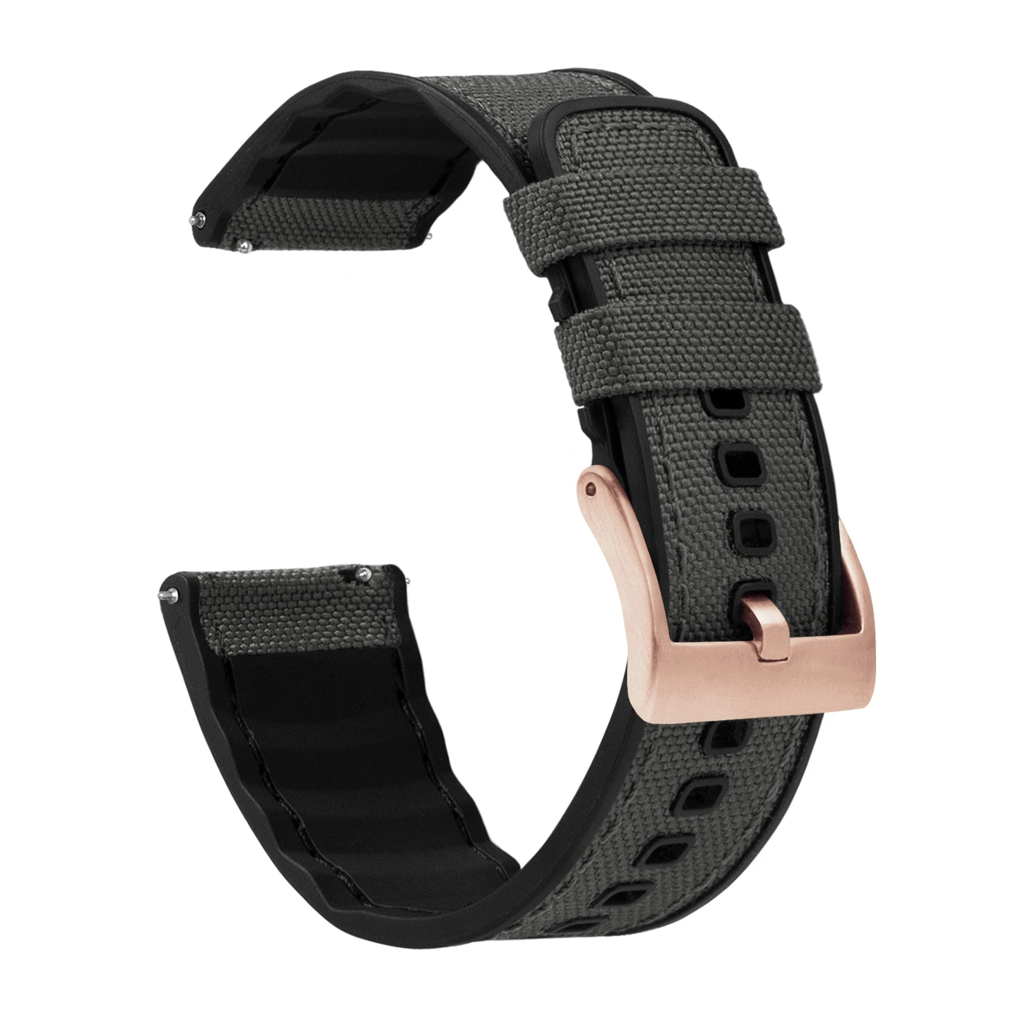 Barton Watch Bands Samsung Galaxy Watch | Cordura Fabric & Silicone Hybrid | Smoke Grey 5 Barton Watch Bands Samsung Galaxy Watch | Cordura Fabric & Silicone Hybrid | Smoke Grey - Image 3