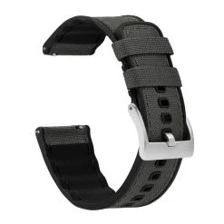 Barton Watch Bands Amazfit Bip | Cordura Fabric & Silicone Hybrid | Smoke Grey