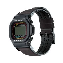 Barton Watch Bands Smoke Leather And Rubber Hybrid | G-SHOCK