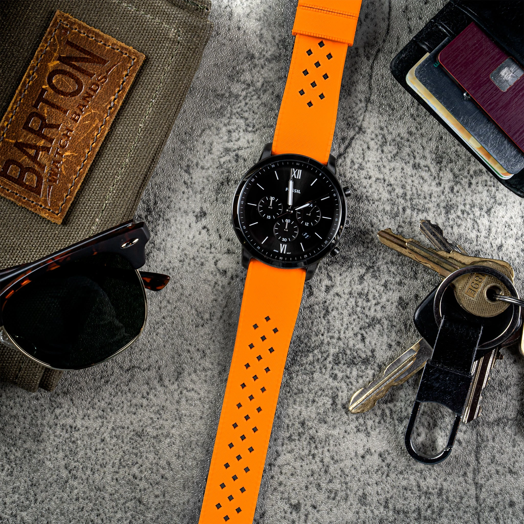 Barton Watch Bands Timex Weekender & Expedition Watches | Tropical-Style 2.0 | Orange 4 Barton Watch Bands Timex Weekender & Expedition Watches | Tropical-Style 2.0 | Orange - Image 2
