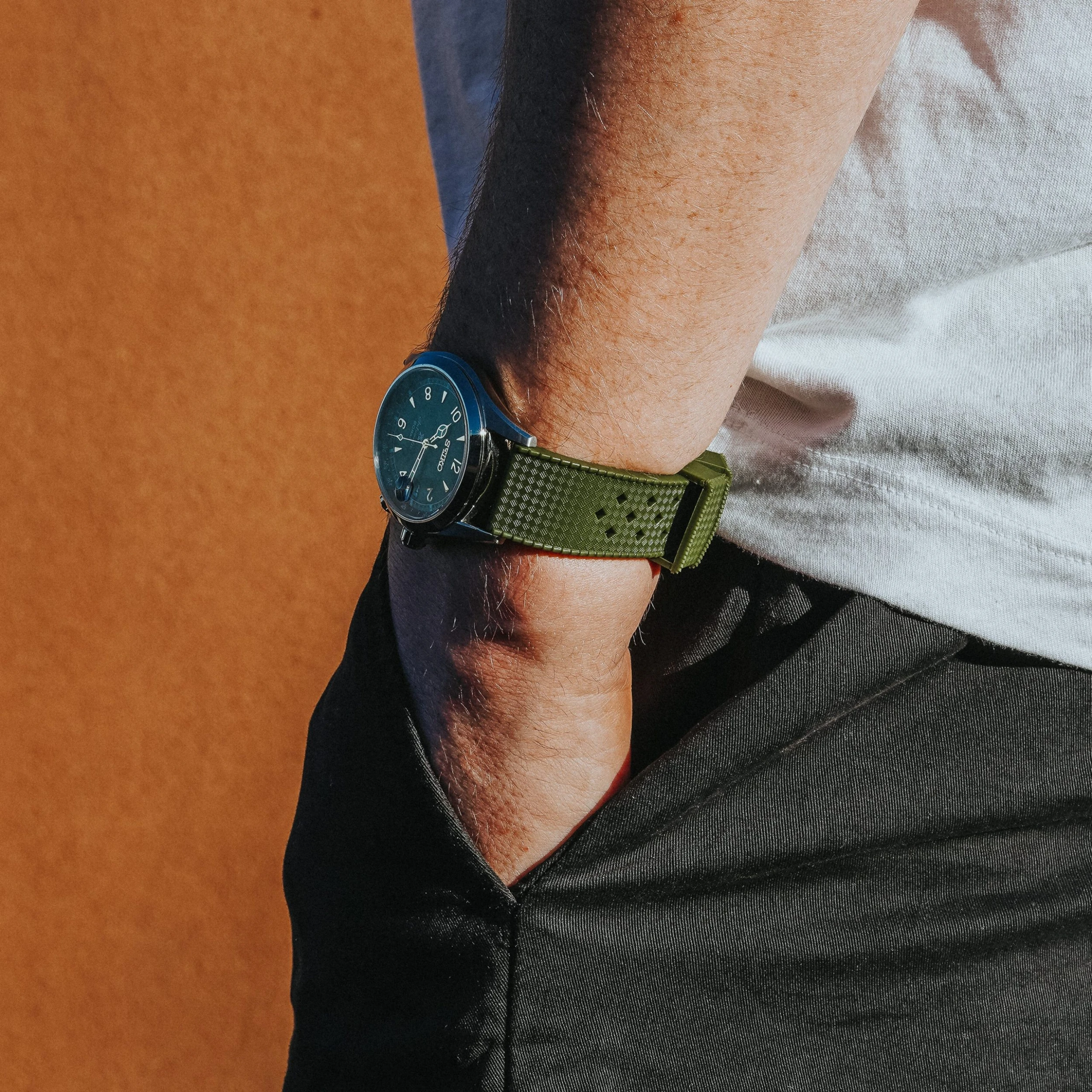 Barton Watch Bands Amazfit Bip | Tropical-Style 2.0 | Army Green 4 Barton Watch Bands Amazfit Bip | Tropical-Style 2.0 | Army Green - Image 2