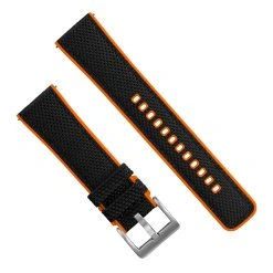 Barton Watch Bands Black Cordura Fabric And Pumpkin Orange Silicone Hybrid 16 Barton Watch Bands Black Cordura Fabric And Pumpkin Orange Silicone Hybrid -Barton Watch Bands Shop TopViewOrangeSS