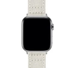 Barton Watch Bands Apple Watch | Linen White Canvas -Barton Watch Bands Shop White Canvas Apple Watch 5