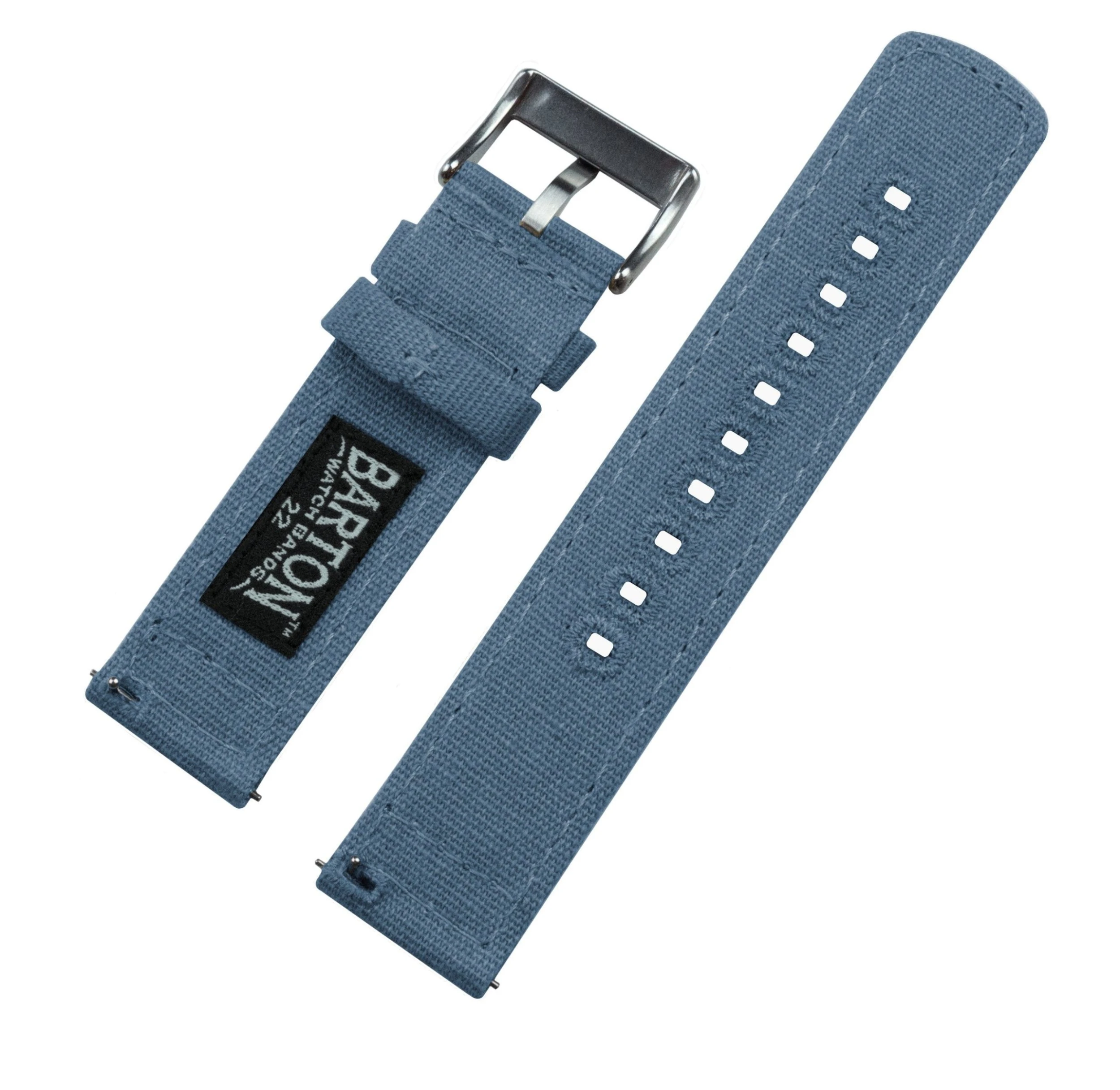 Barton Watch Bands Amazfit Bip | Nantucket Blue Canvas 6 Barton Watch Bands Amazfit Bip | Nantucket Blue Canvas - Image 4