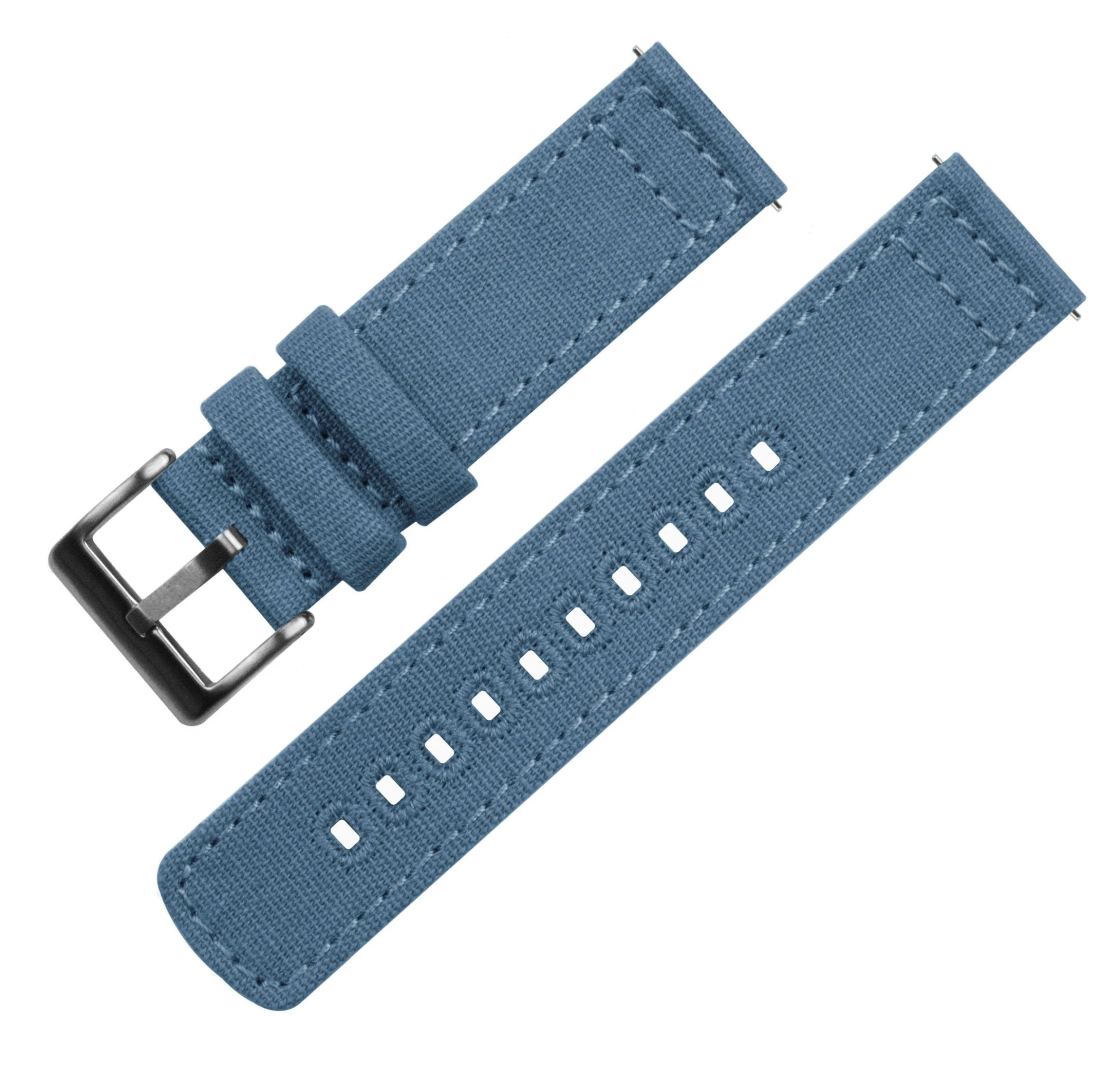 Barton Watch Bands Amazfit Bip | Nantucket Blue Canvas 5 Barton Watch Bands Amazfit Bip | Nantucket Blue Canvas - Image 3
