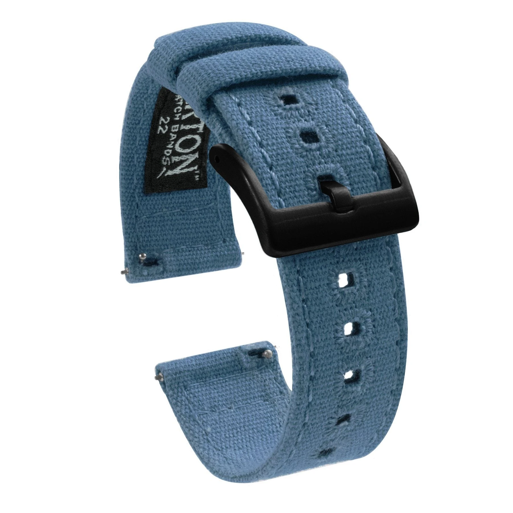 Barton Watch Bands Amazfit Bip | Nantucket Blue Canvas 4 Barton Watch Bands Amazfit Bip | Nantucket Blue Canvas - Image 2