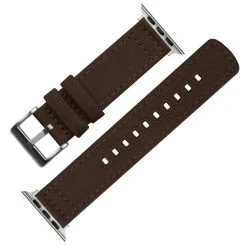 Barton Watch Bands Apple Watch | Chocolate Brown Canvas -Barton Watch Bands Shop apple watch chocolate brown canvas apple watch bands barton watch bands 792694