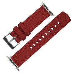 Barton Watch Bands Apple Watch | Crimson Red Canvas -Barton Watch Bands Shop apple watch crimson red canvas apple watch bands barton watch bands 165117