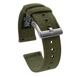 Barton Watch Bands Army Green | Crafted Canvas