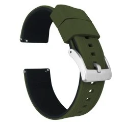 Barton Watch Bands Army Green Top / Black Bottom | Elite Silicone