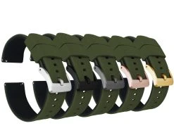 Barton Watch Bands Shop -Barton Watch Bands Shop army green top black bottom elite silicone elite silicone barton watch bands 584893
