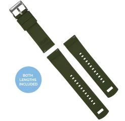 Barton Watch Bands Black Top / Army Green Bottom | Elite Silicone -Barton Watch Bands Shop black top army green bottom elite silicone elite silicone barton watch bands 894461