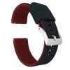 Barton Watch Bands Black Top / Crimson Red Bottom | Elite Silicone -Barton Watch Bands Shop black top crimson red bottom elite silicone elite silicone barton watch bands 22mm stainless steel standard 416872