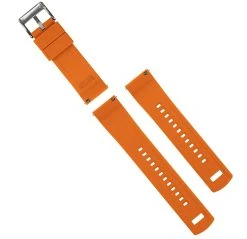 Barton Watch Bands Black Top / Pumpkin Orange Bottom | Elite Silicone -Barton Watch Bands Shop black top pumpkin orange bottom elite silicone elite silicone barton watch bands 203403