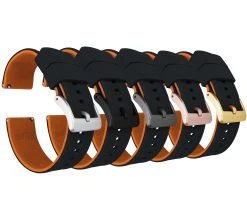 Barton Watch Bands Shop -Barton Watch Bands Shop black top pumpkin orange bottom elite silicone elite silicone barton watch bands 749655