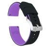 Barton Watch Bands Black Top / Purple Bottom | Elite Silicone -Barton Watch Bands Shop black top purple bottom elite silicone elite silicone barton watch bands 22mm stainless steel 395912