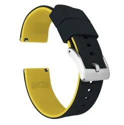 Barton Watch Bands Black Top / Yellow Bottom | Elite Silicone