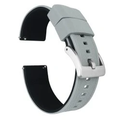 Barton Watch Bands Cool Grey Top / Black Bottom | Elite Silicone
