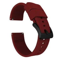 Barton Watch Bands Crimson Red | Elite Silicone -Barton Watch Bands Shop crimson red elite silicone elite silicone barton watch bands 20mm black pvd 819108