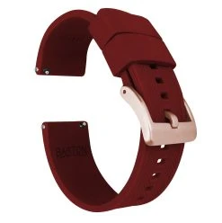 Barton Watch Bands Crimson Red | Elite Silicone -Barton Watch Bands Shop crimson red elite silicone elite silicone barton watch bands 20mm rose gold 142656
