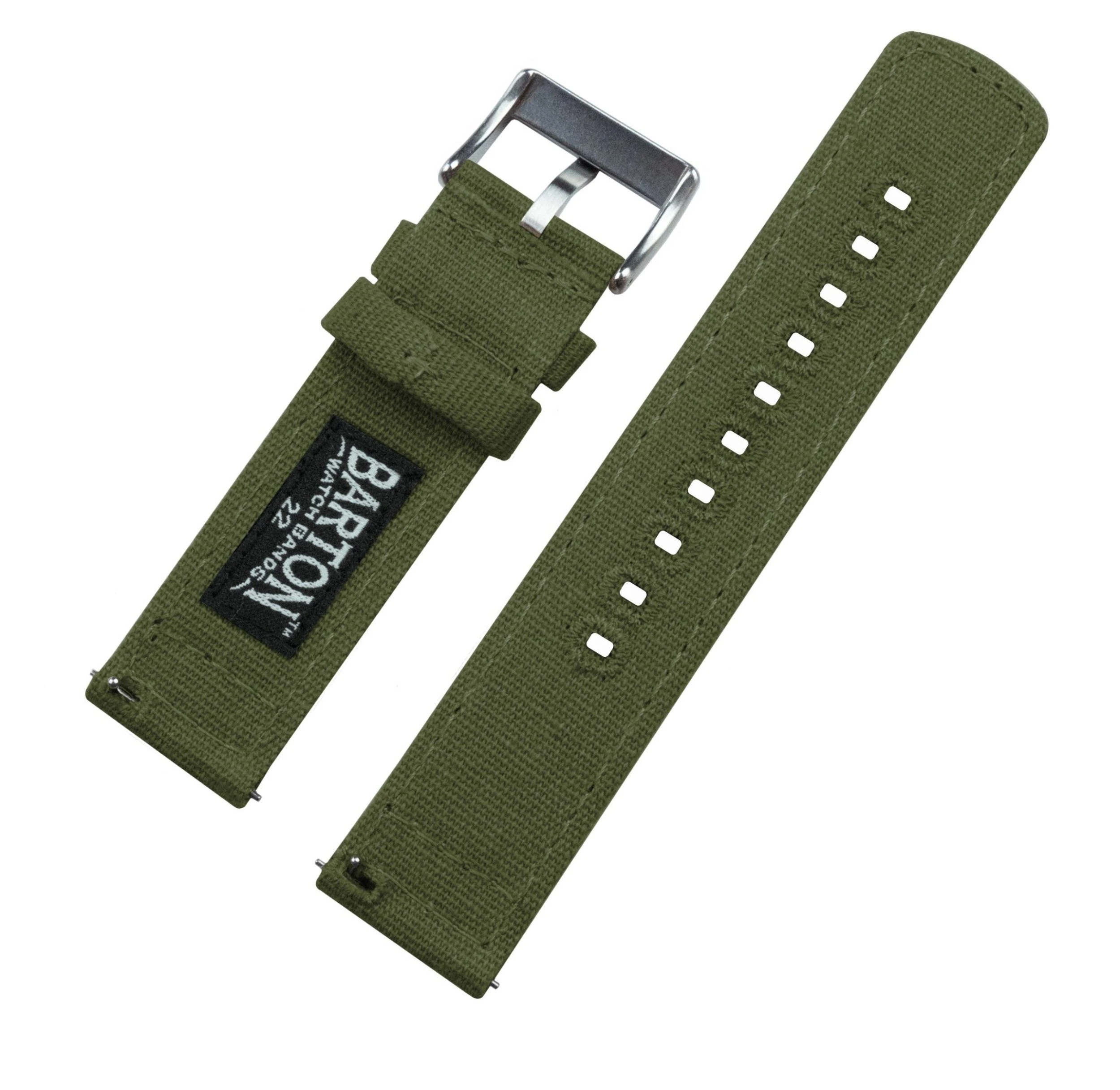 Barton Watch Bands Fossil Sport | Army Green Canvas 7 Barton Watch Bands Fossil Sport | Army Green Canvas - Image 5