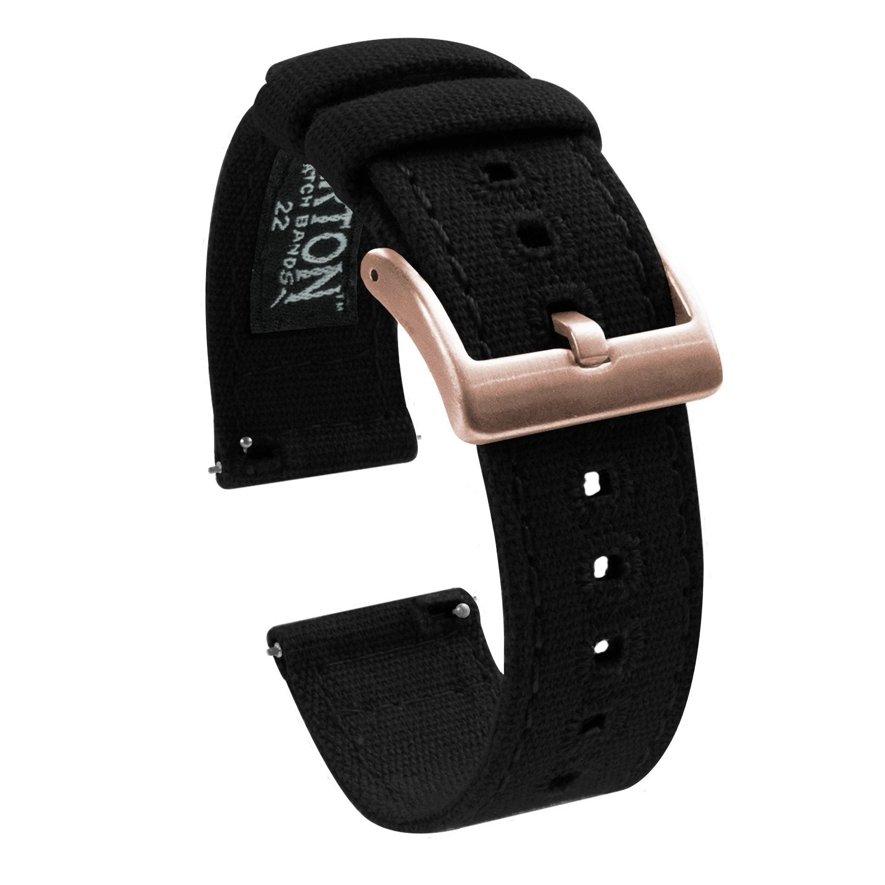 Barton Watch Bands Fossil Sport | Black Canvas 5 Barton Watch Bands Fossil Sport | Black Canvas - Image 3
