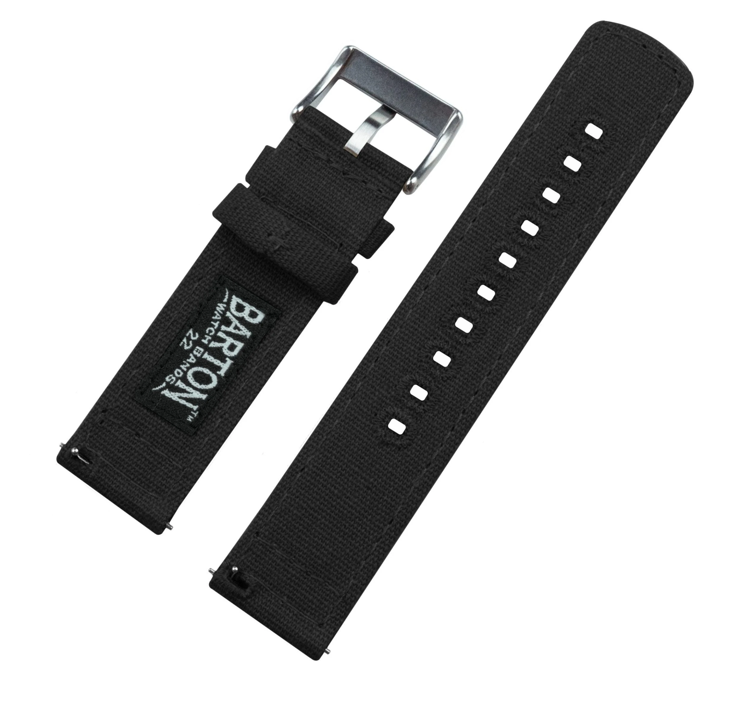 Barton Watch Bands Fossil Sport | Black Canvas 7 Barton Watch Bands Fossil Sport | Black Canvas - Image 5