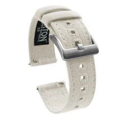 Barton Watch Bands Linen White | Crafted Canvas