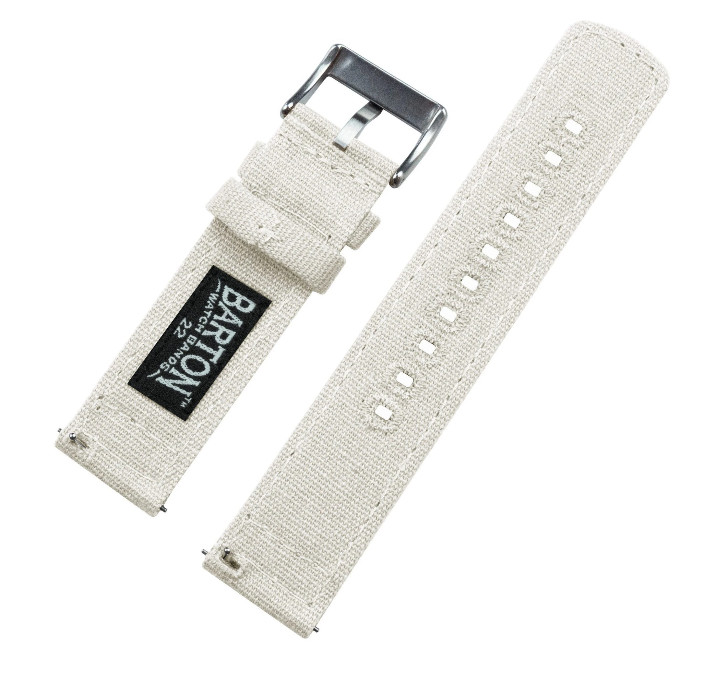 Barton Watch Bands Linen White | Crafted Canvas 6 Barton Watch Bands Linen White | Crafted Canvas - Image 4