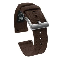 Barton Watch Bands Mobvoi TicWatch | Chocolate Brown Canvas