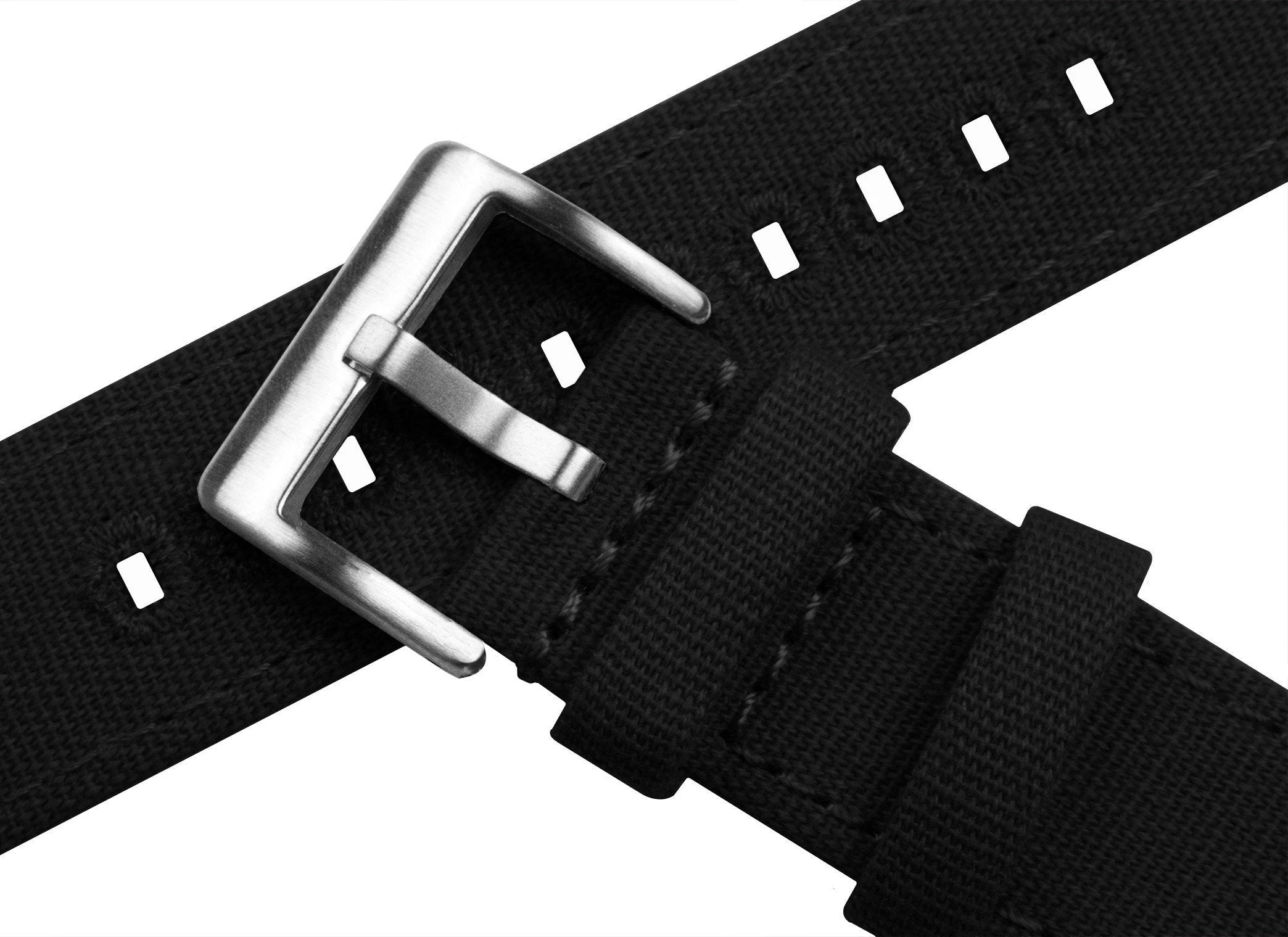 Barton Watch Bands Pebble Smart Watches | Black Canvas 6 Barton Watch Bands Pebble Smart Watches | Black Canvas - Image 4