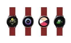 Barton Watch Bands Samsung Galaxy Watch Active | Crimson Red Canvas -Barton Watch Bands Shop samsung galaxy watch active crimson red canvas samsung galaxy watch active barton watch bands 227600
