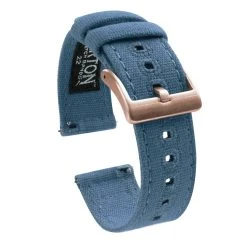 Barton Watch Bands Samsung Galaxy Watch Active | Nantucket Blue Canvas -Barton Watch Bands Shop samsung galaxy watch active nantucket blue canvas samsung galaxy watch active barton watch bands rose gold 760525
