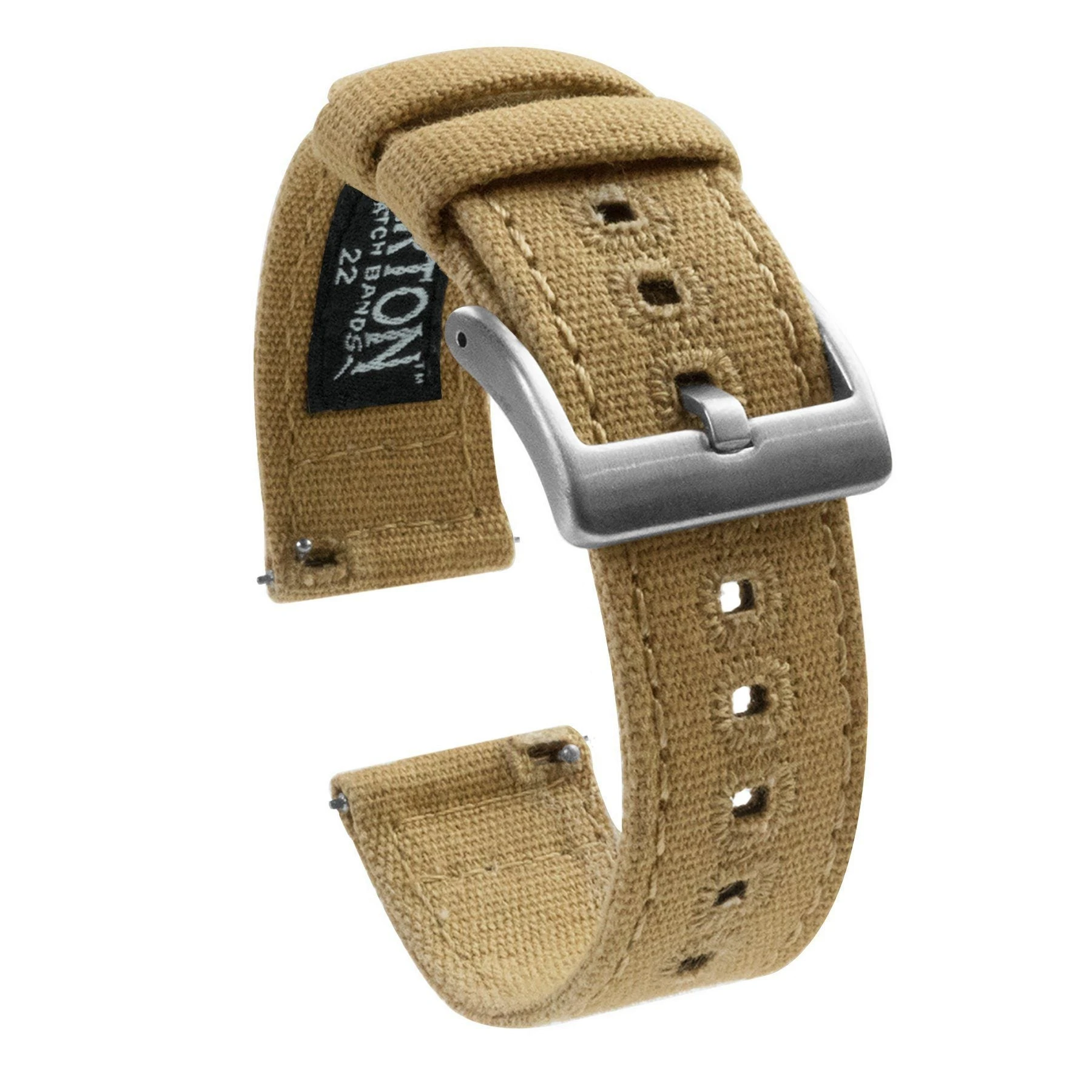 Barton Watch Bands Samsung Galaxy Watch | Khaki Canvas 3 Barton Watch Bands Samsung Galaxy Watch | Khaki Canvas