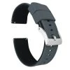 Barton Watch Bands Smoke Grey Top / Black Bottom | Elite Silicone -Barton Watch Bands Shop smoke grey top black bottom elite silicone elite silicone barton watch bands 22mm stainless steel standard 522363